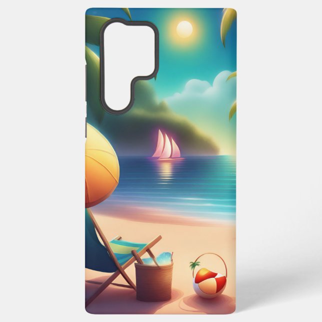 beautiful beach samsung galaxy s22 ultra case (Back)