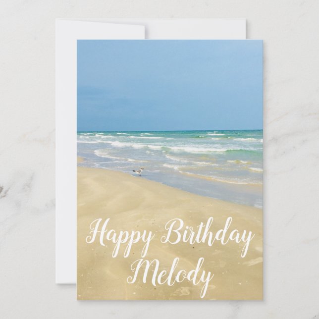 Beautiful Beach Seaside Photography Happy Birthday Card (Front)
