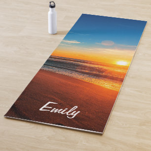 Beautiful beach Sunrise Sea Scenic Personalised Yoga Mat