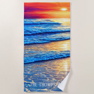 Beautiful Beach Sunset in Florida Towel
