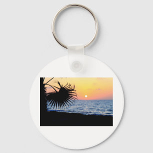 BEAUTIFUL BEACH SUNSET KEY RING