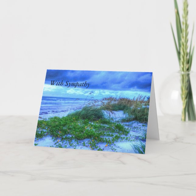 Beautiful beach sympathy card (Front)