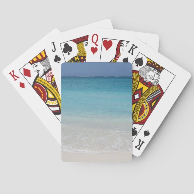 Beautiful Beach | Turks and Caicos Photo Playing Cards (Back)