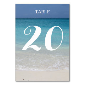Beautiful Beach | Turks and Caicos Photo Table Number