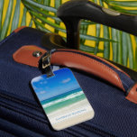 Beautiful Beach Vacation Personalised Seaside Luggage Tag<br><div class="desc">A beautiful ocean photograph taken in the ideal vacation destination of Destin, Florida makes a pretty personalised beach vacation luggage tag for a coastal trip. The gorgeous green waters of Sandestin wash up to the sandy seashore underneath serene blue skies to make the perfect scenic photo design for your tropical...</div>