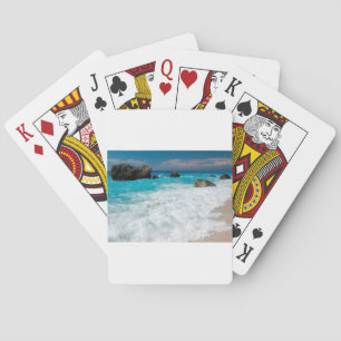 Beautiful Beach Water Surf Aloha Hawaiian Wedding Playing Cards