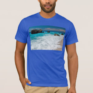 Beautiful Beach Water Surf Aloha Hawaiian Wedding T-Shirt