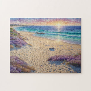 Beautiful Beach Waves and Shore Art Jigsaw Puzzle