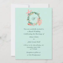 Beautiful Beach Wedding Announcements | Custom