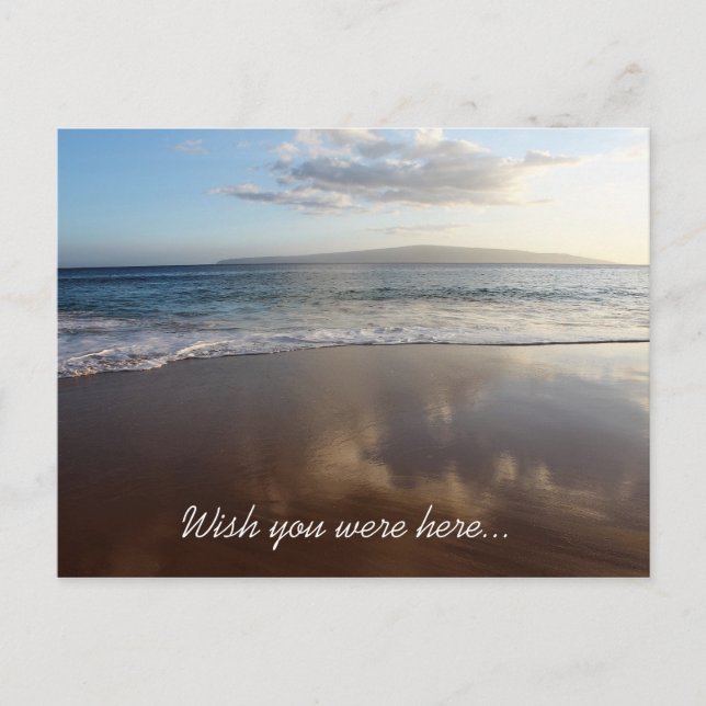Beautiful Beach Wish You Were Here Postcard (Front)