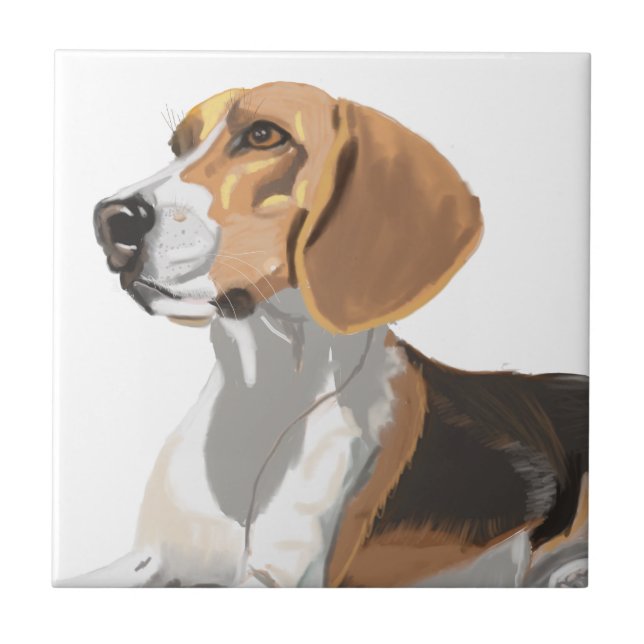Beautiful Beagle  Tile (Front)