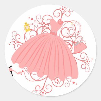 Beautiful, Beautiful Dress Classic Round Sticker