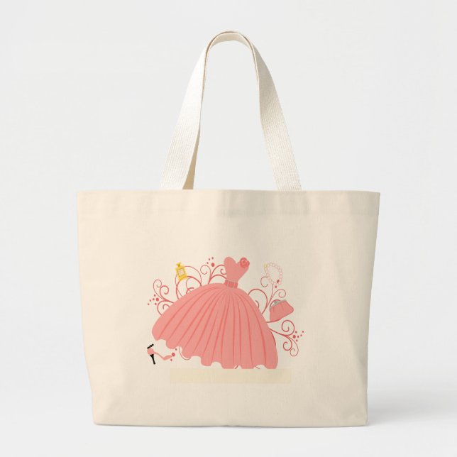 Beautiful, Beautiful Dress Large Tote Bag (Front)