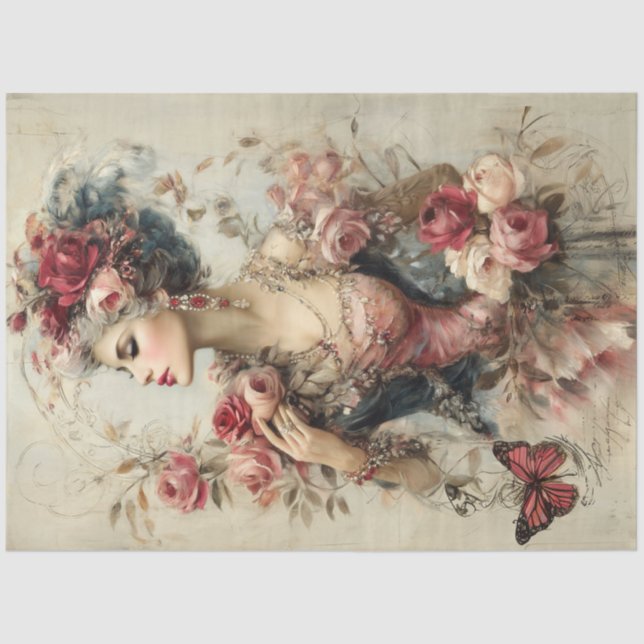 Beautiful Beauty Collection Portrait Tissue Paper (Front)