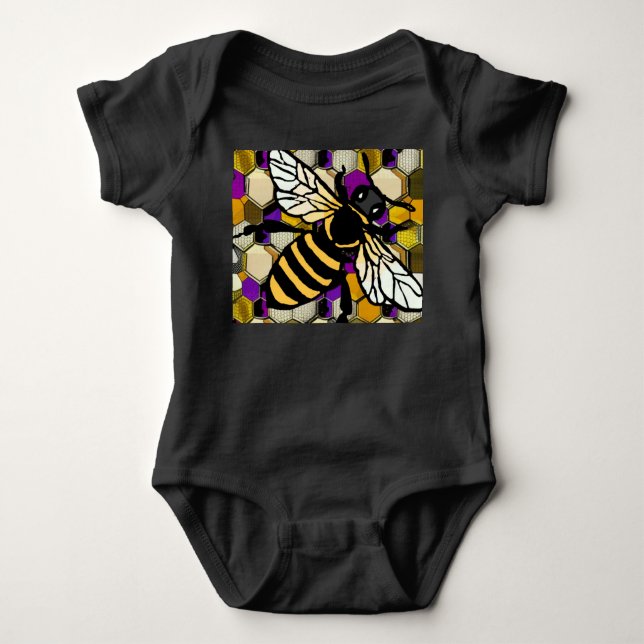 Beautiful Bee Baby Bodysuit (Front)