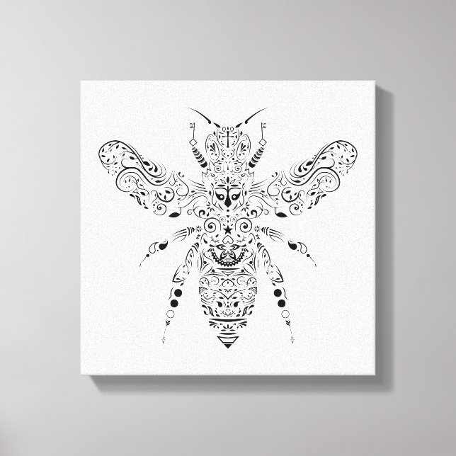 beautiful bee canvas print (Front)