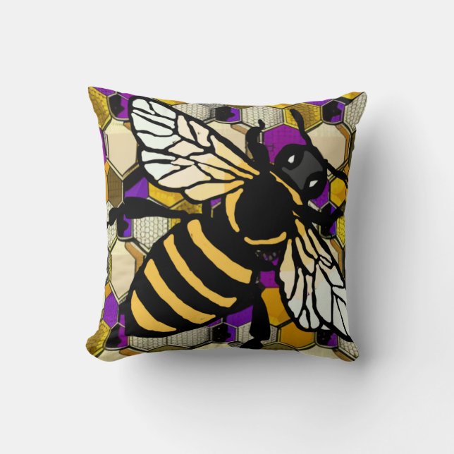 Beautiful Bee Cushion (Front)