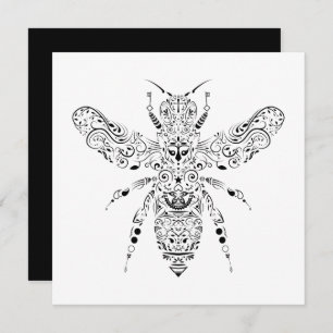 beautiful bee invitation