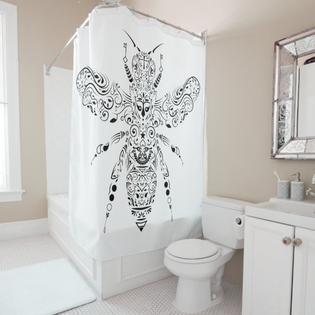 beautiful bee shower curtain (In Situ)