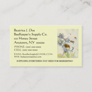 BEAUTIFUL BEES ON FLOWERS ~ BUSINESS ~CONTACT CARD