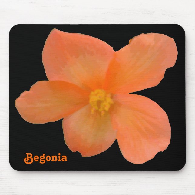 Beautiful Begonia Customisable Mousepad (Front)