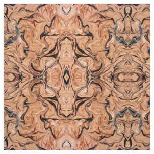 Beautiful Beige Black Marble Art Fabric