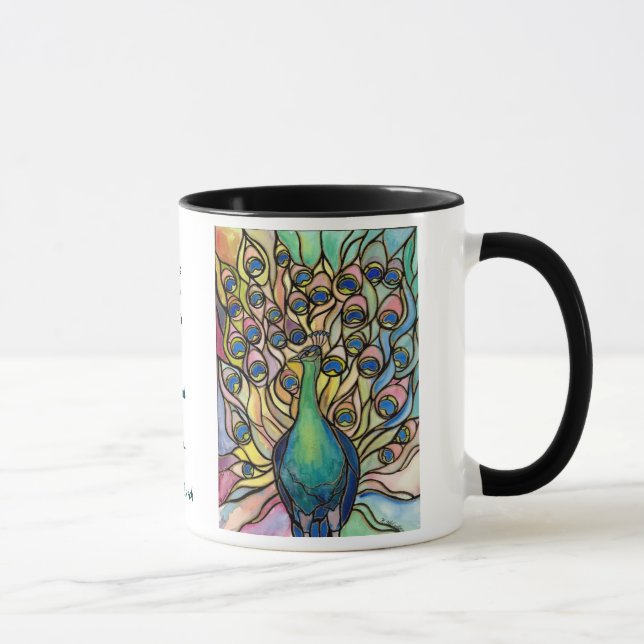 Beautiful Being  Tiffany Peacock Mug Fine Art (Right)