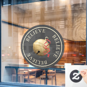 Beautiful BELIEVE with Jingle Bell Christmas Window Cling