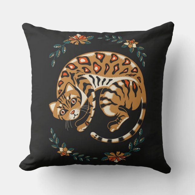 Beautiful Bengal Cat Cushion (Front)