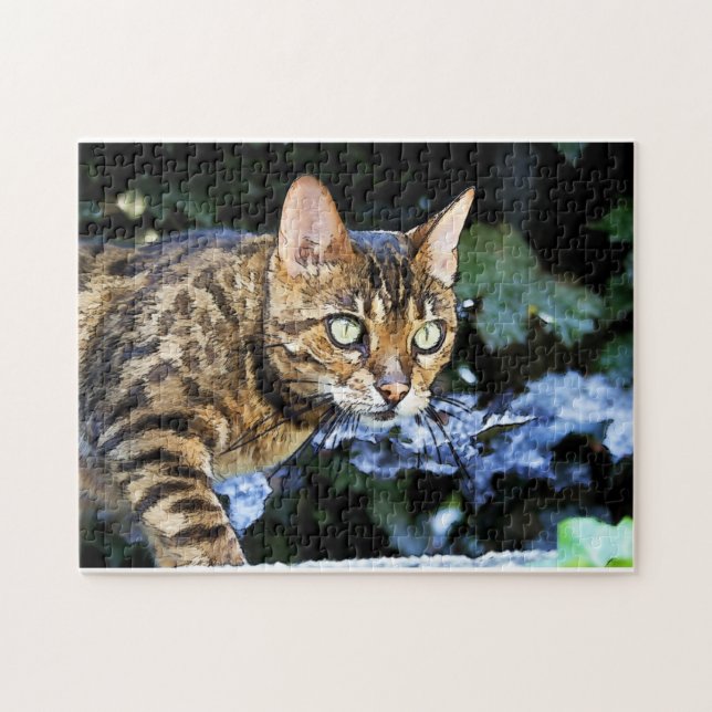 Beautiful Bengal Cat Jigsaw Puzzle (Horizontal)