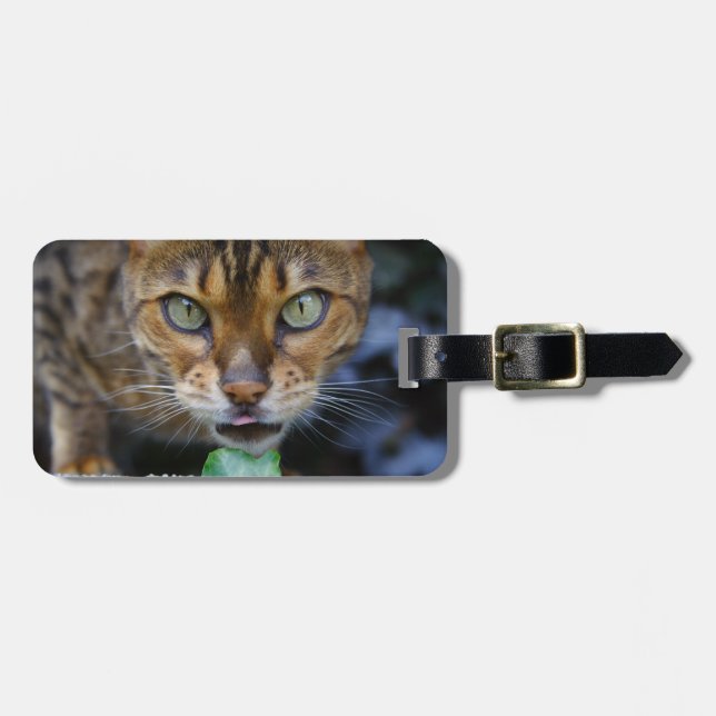 Beautiful Bengal Cat Luggage Tag (Front Horizontal)