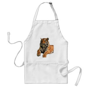 Beautiful Bengal Tiger Face & Paws Photo Standard Apron