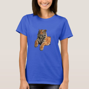 Beautiful Bengal Tiger Face & Paws Photo T-Shirt