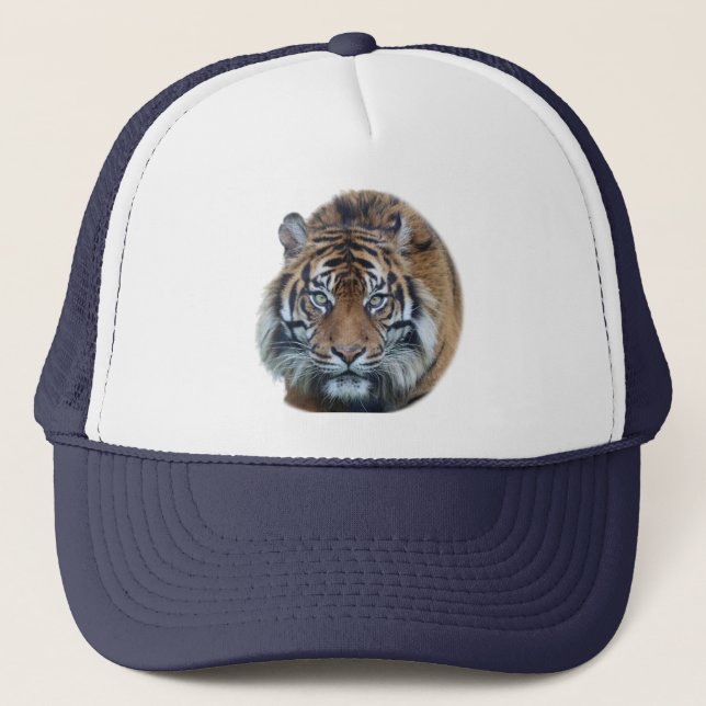 Beautiful Bengal Tiger Face Photo Trucker Hat (Front)