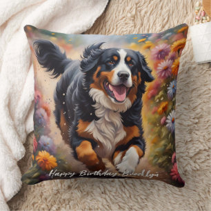 Beautiful Bernese Mountain Dog Cushion