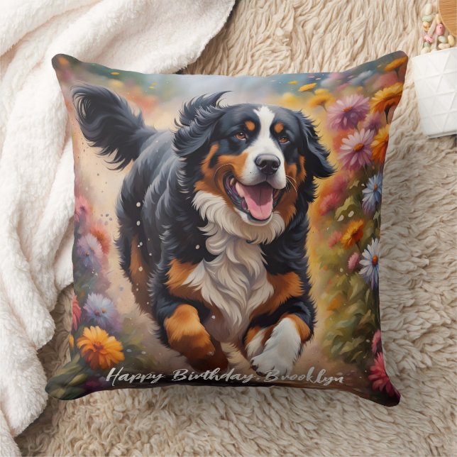 Beautiful Bernese Mountain Dog Cushion (Blanket)