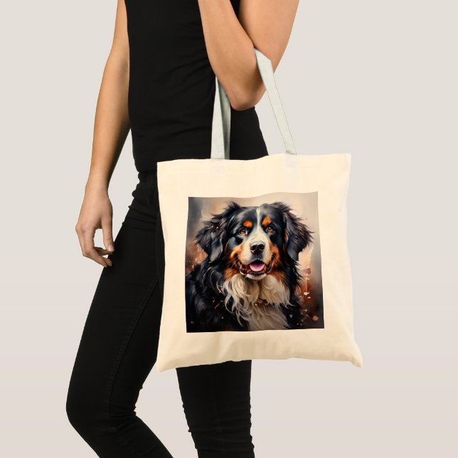 Beautiful Bernese Swiss Mountain Dog Tote Bag (Front (Product))
