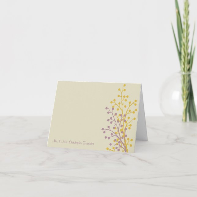 Beautiful Berries Thank You Cards (Front)
