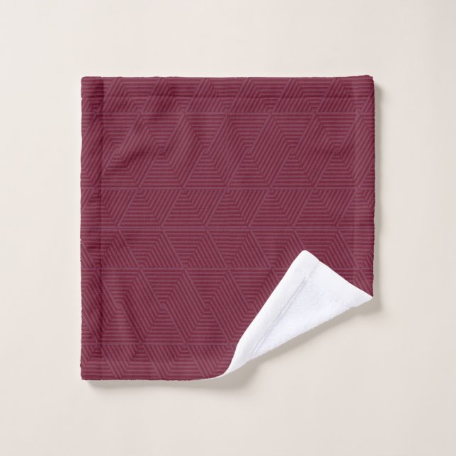 Beautiful Berry Geometric Pattern Wash Cloth (Wash Cloth)