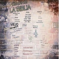 Beautiful Bible Books in a brick wall Poster