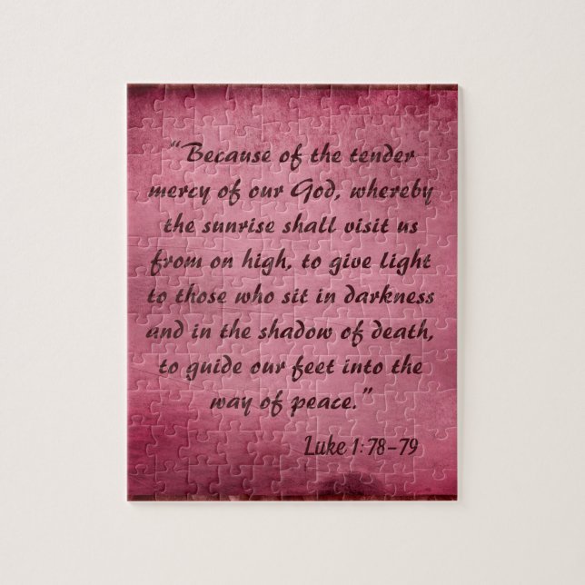 Beautiful Bible Verse about Peace Jigsaw Puzzle (Vertical)