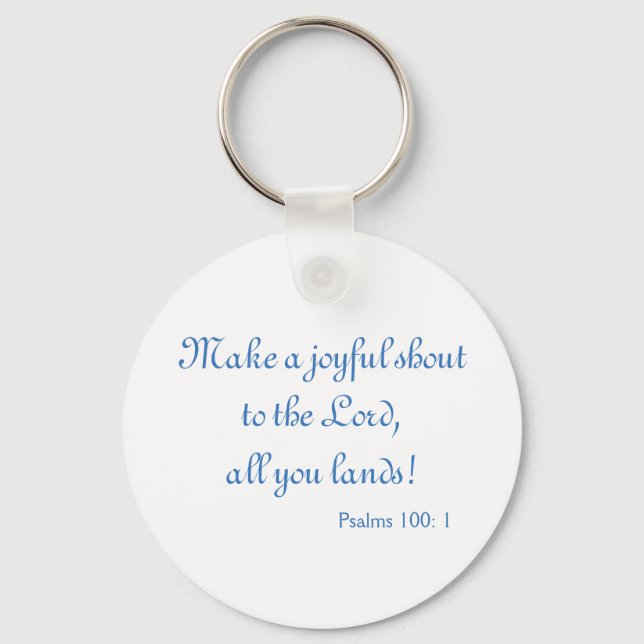 Beautiful Bible Verse Key Ring (Front)