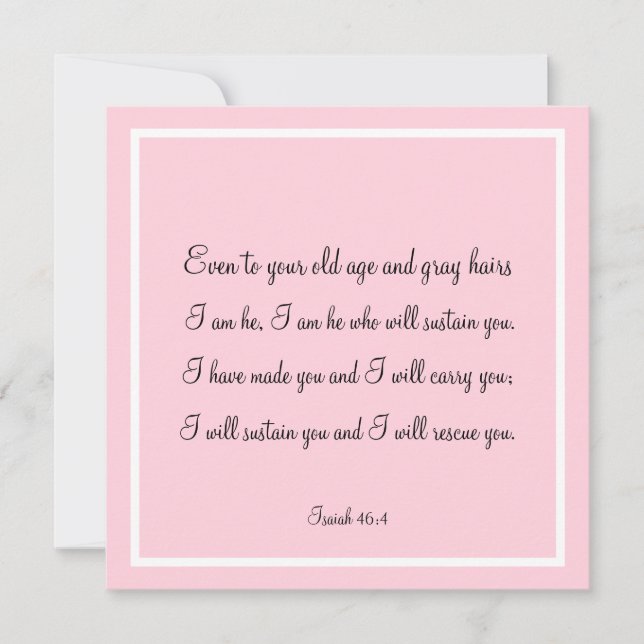 Beautiful Bible Verse Quote Isaiah 46:4 (Front)