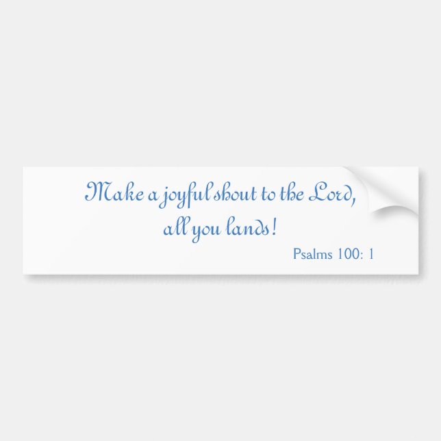Beautiful Biblical Scripture Bumper Sticker (Front)