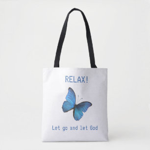 Beautiful Big Blue Butterfly Tote Bag