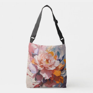 Beautiful Big Flower in Both Side Crossbody Bag