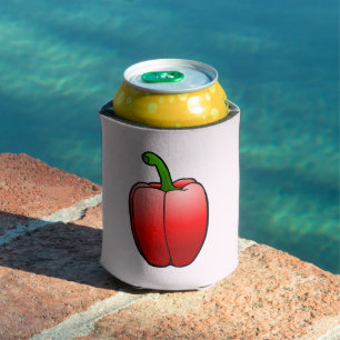 Beautiful Big Red Bell Pepper Can Cooler