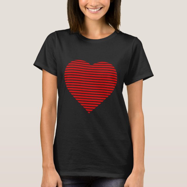 Beautiful Big Red Heart Valentine's Day Boys Girls T-Shirt (Front)