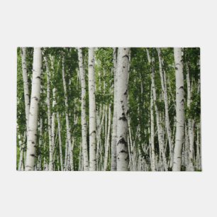 Beautiful Birch Tree Forest  Doormat