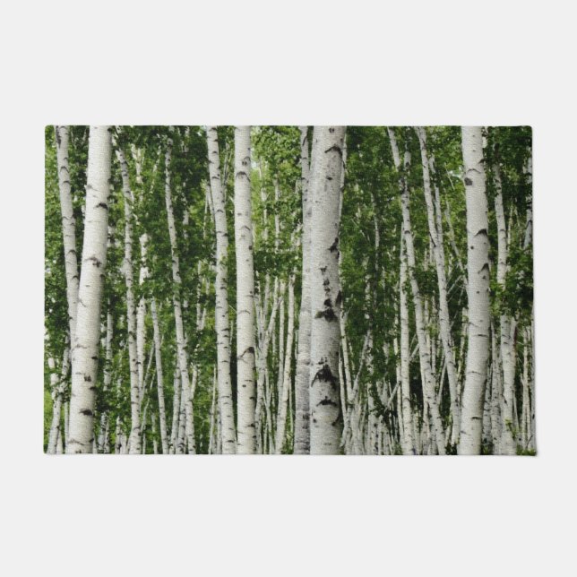 Beautiful Birch Tree Forest  Doormat (Front)